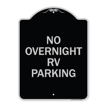 Signmission No Overnight RV Parking Heavy-Gauge Aluminum Architectural Sign, 24" x 18", BS-1824-23824 A-DES-BS-1824-23824